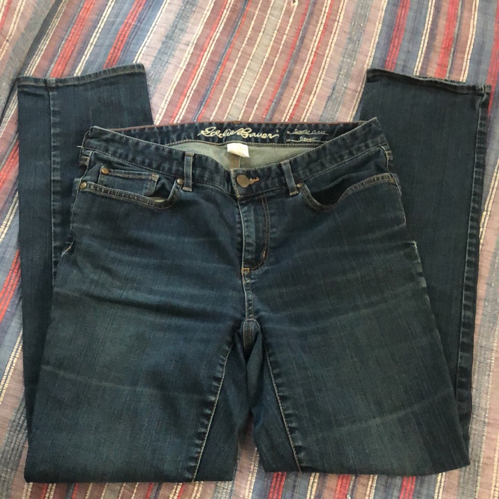 Eddie Bauer Dark Blue Straight Leg Jeans